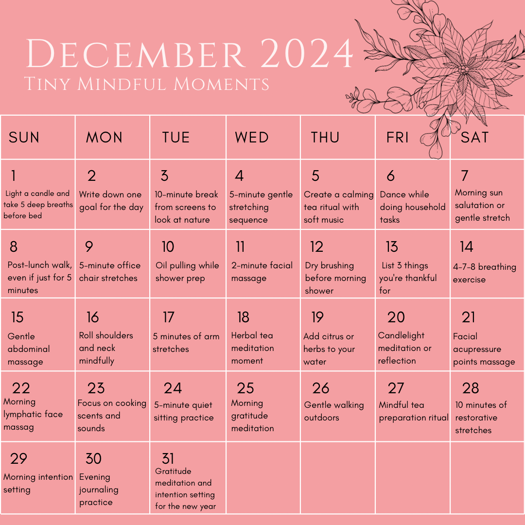 DECEMBER 2-minute mindful moments